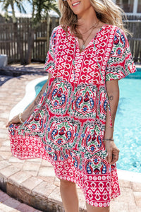 Bohemian Lace Trim Summer Dress