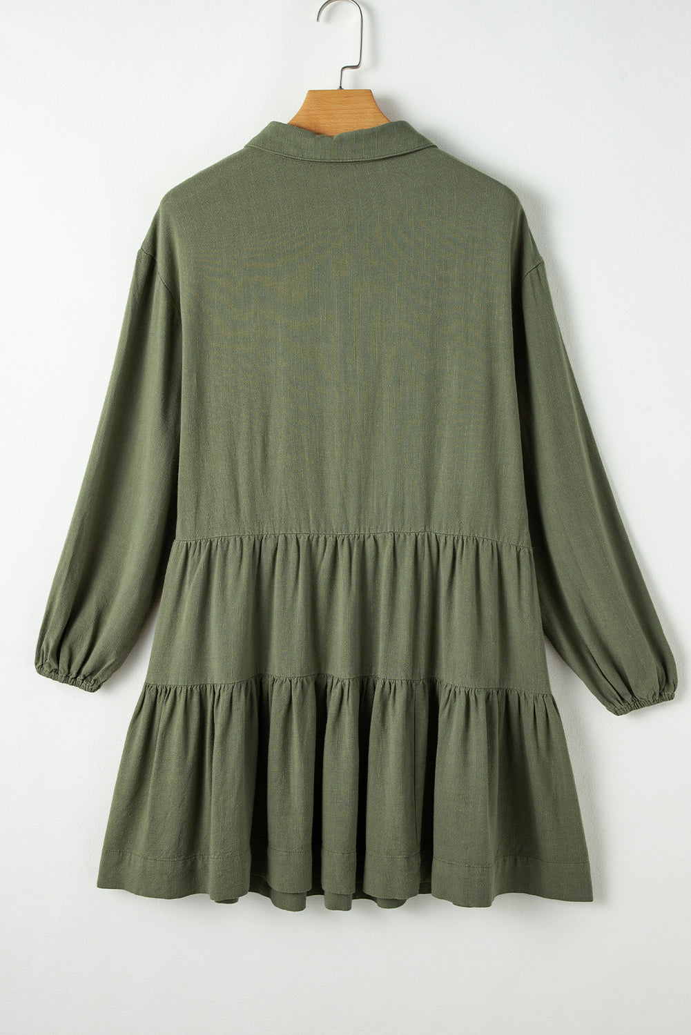 Bohemian layered mini dress close-up