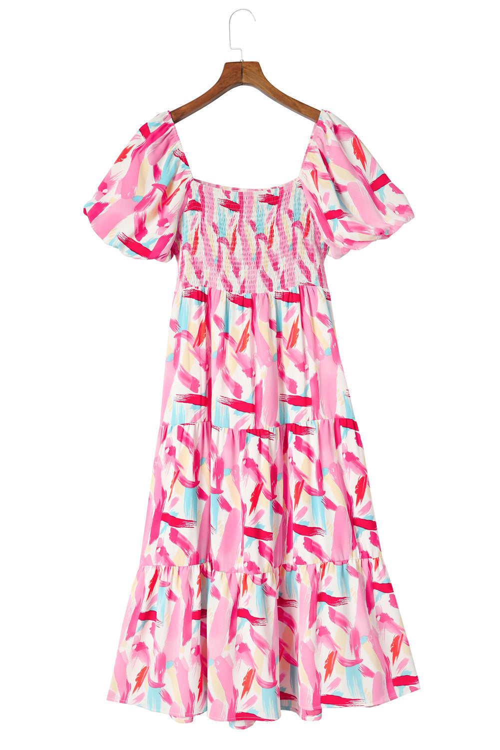 Bohemian Layered Ruffle Dress Back