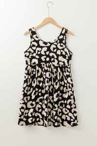 Bohemian Leopard Dress Back View