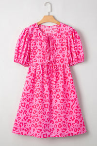 Bohemian Leopard Dress Back View