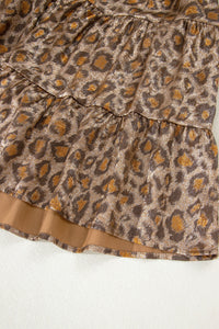 Bohemian Leopard Flared Mini Dress