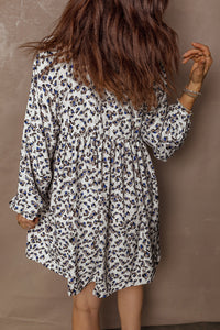 Bohemian leopard print casual dress