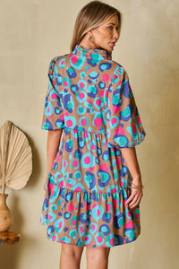 Bohemian Leopard Print Summer Dress