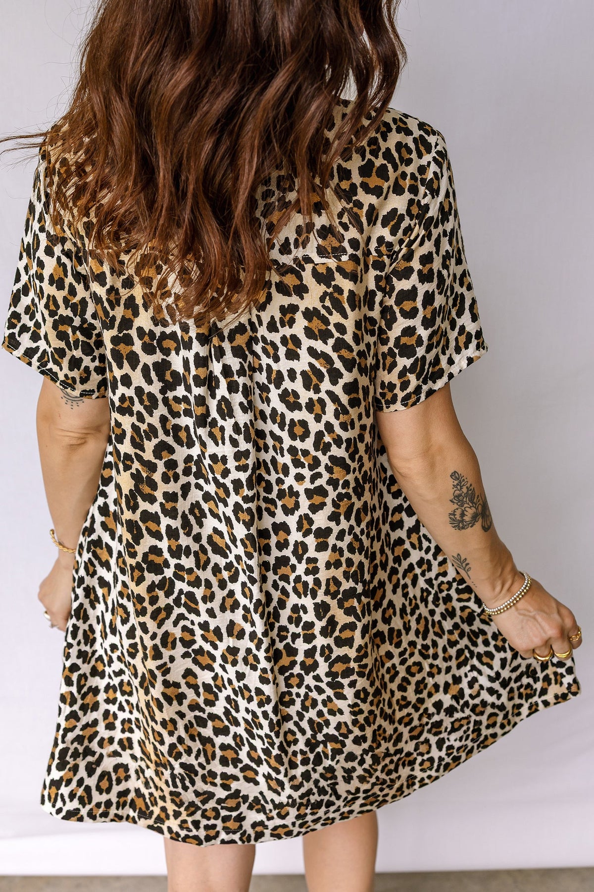 Bohemian Leopard Print Summer Dress