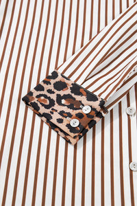 Bohemian leopard waist-tie maxi