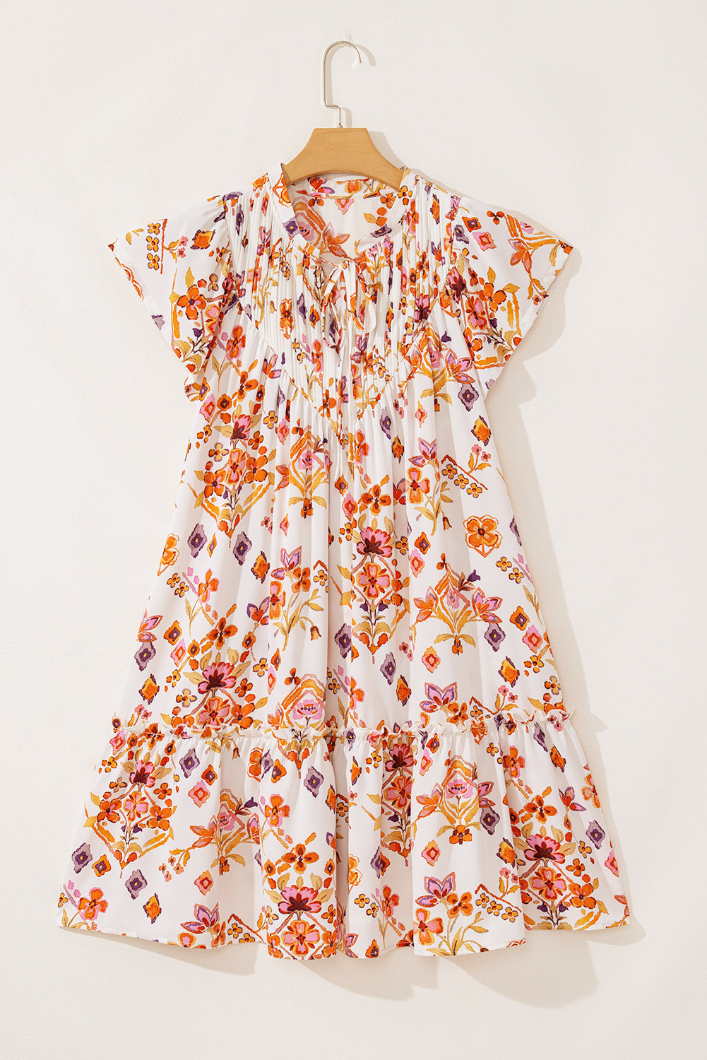 Bohemian lightweight cotton dress closeup