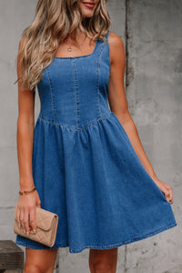 Bohemian lightweight denim summer dress