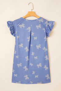 Bohemian lightweight V-neck mini dress