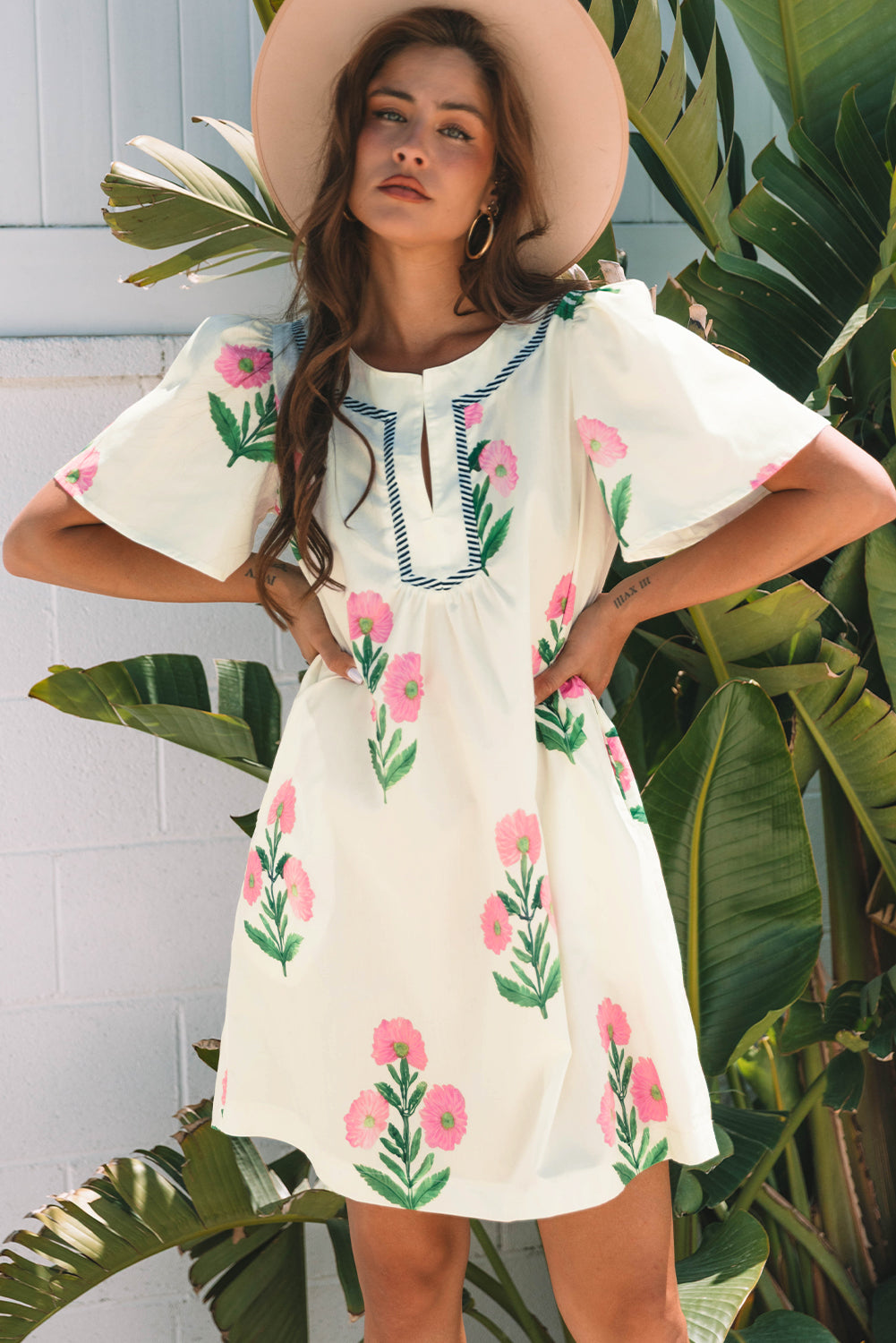 Bohemian Linen Blend Casual Dress