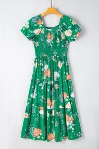 Bohemian Linen Blend Midi Dress