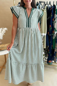 Bohemian Linen Dress Flowy Cut