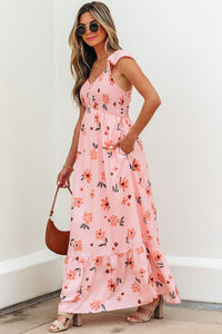 Bohemian Long Dress Ruffle Hem