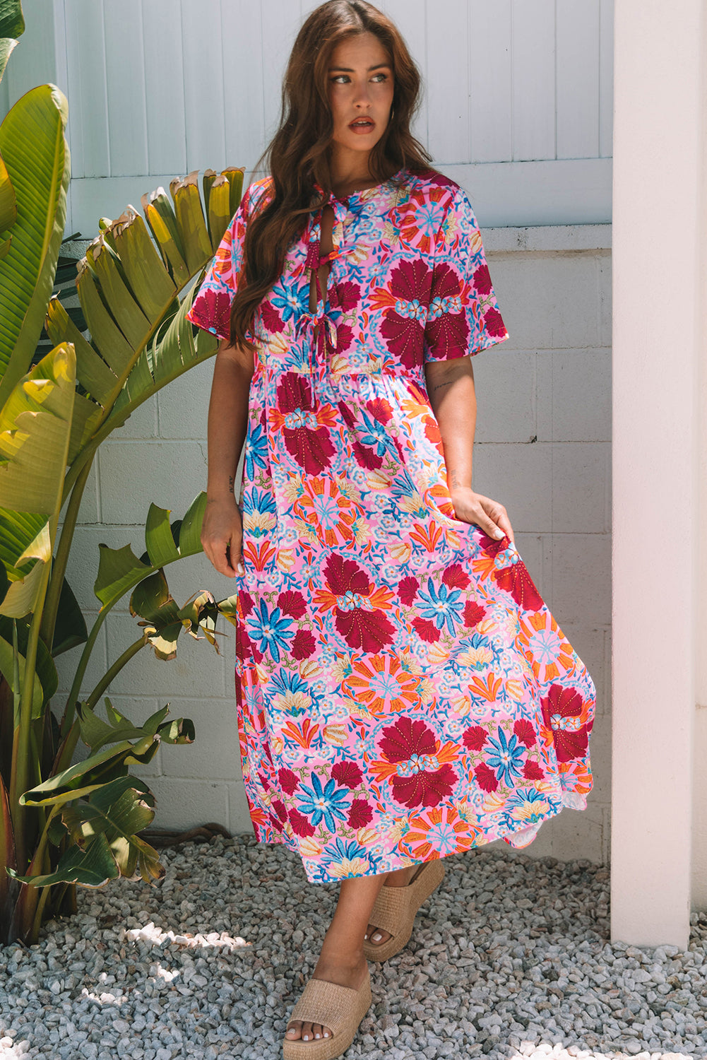 Bohemian Long Dress Side View