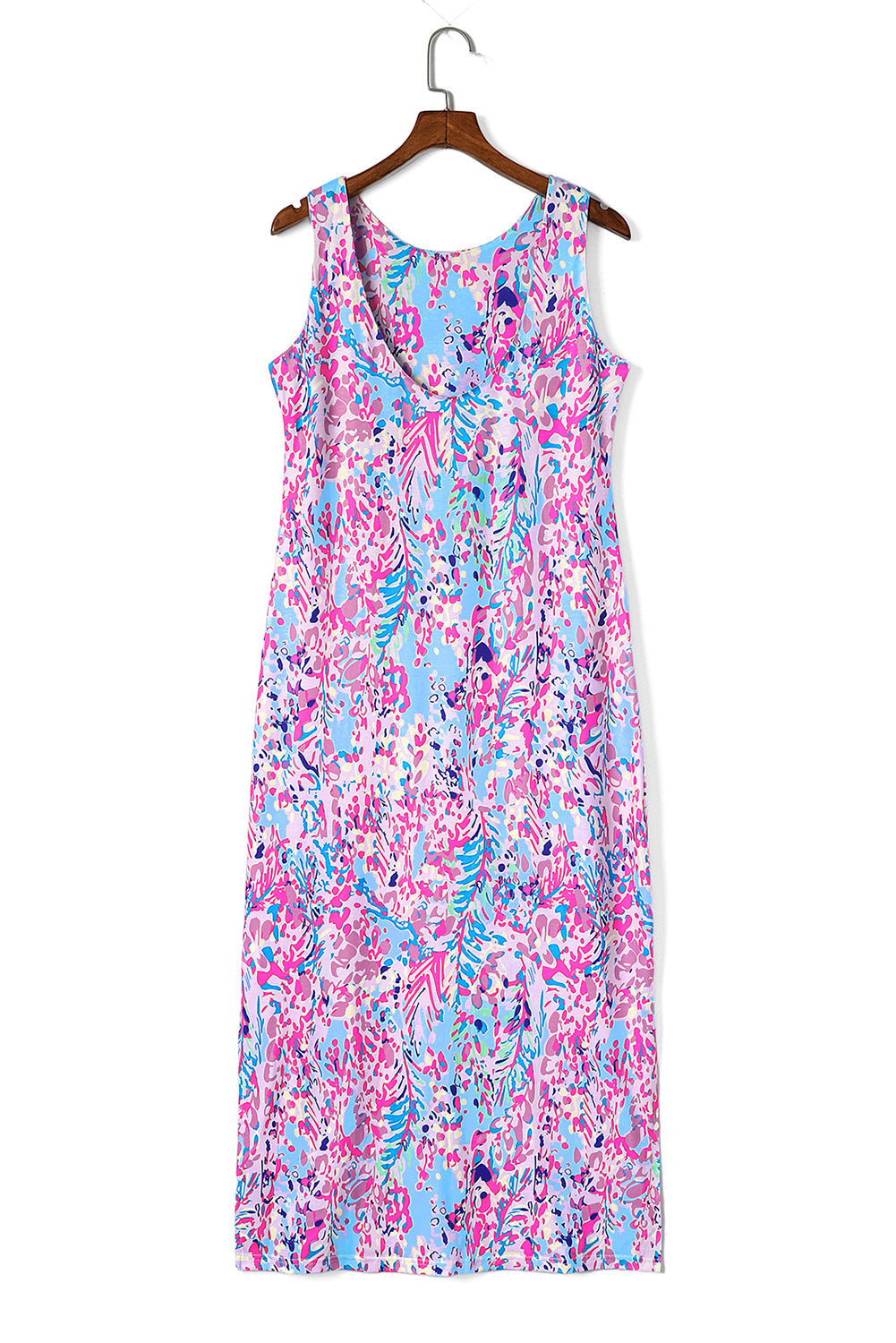 Bohemian Long Dress V-Neck Detail