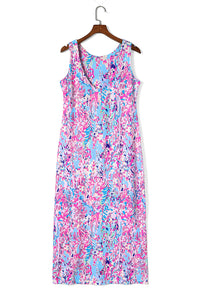 Bohemian Long Dress V-Neck Detail