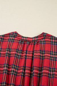 Bohemian Long Plaid Dress Hem