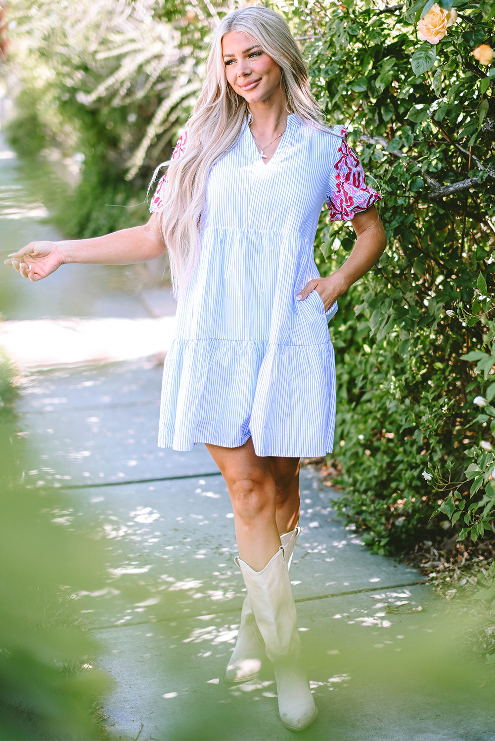 Bohemian Loose Fit Mini Sundress