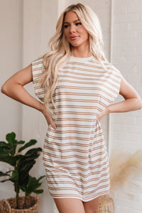 Bohemian Loose Khaki Linen Dress