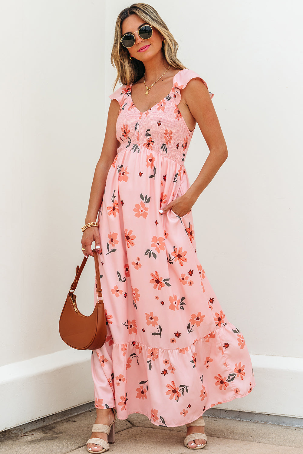 Bohemian Maxi Dress Floral Print