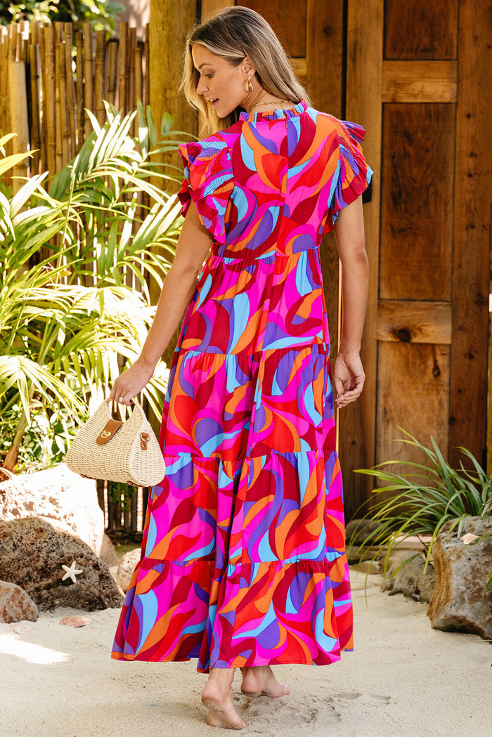 Bohemian Maxi Dress Floral Print