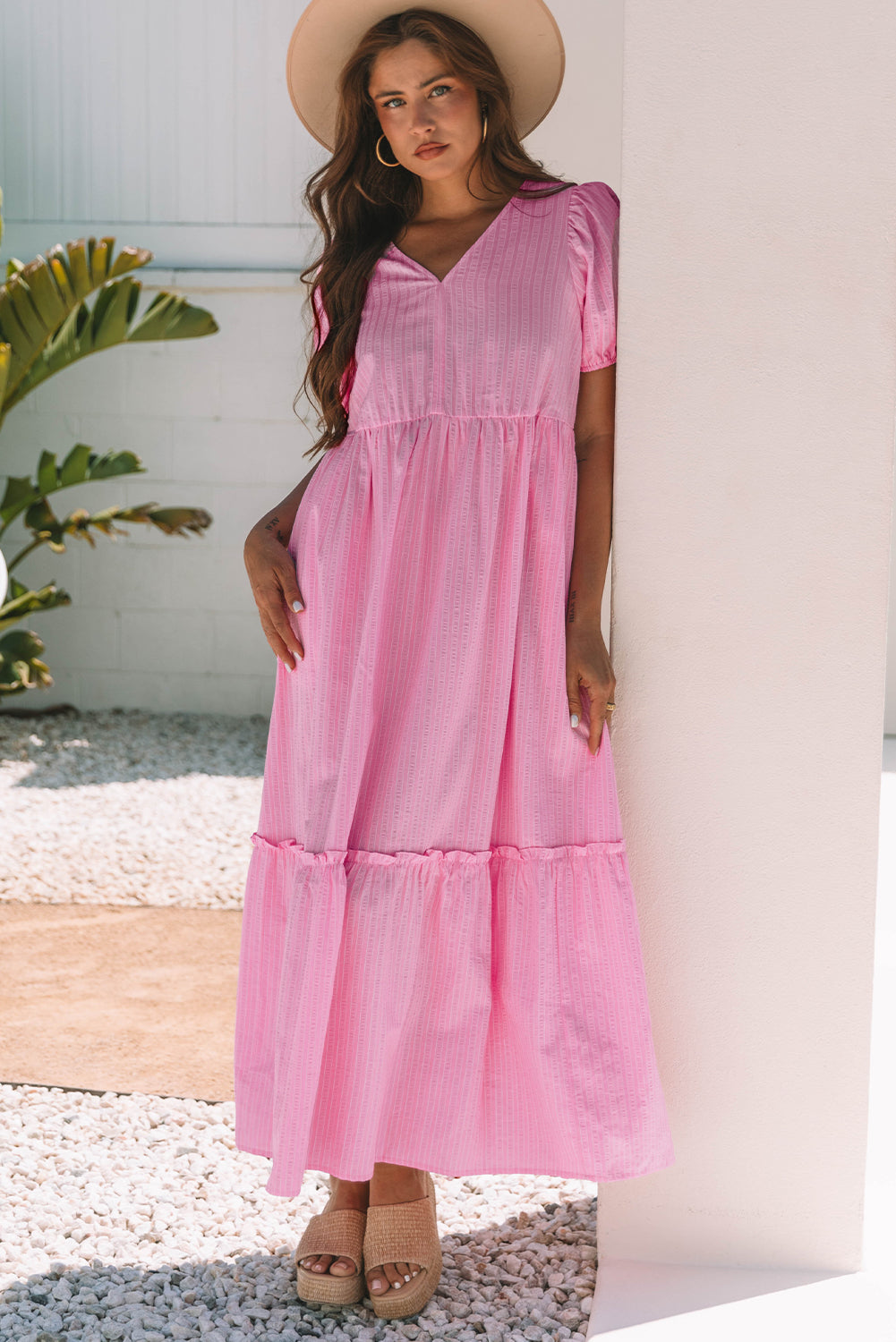 Bohemian maxi dress side detail
