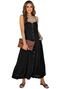 Bohemian maxi sundress layered design