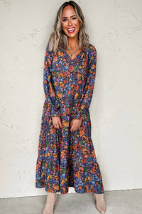 Bohemian maxi wrap dress casual
