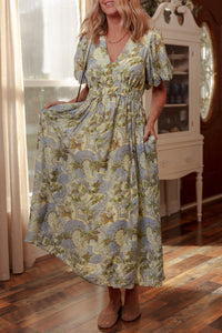 Bohemian Midi Dress Back View