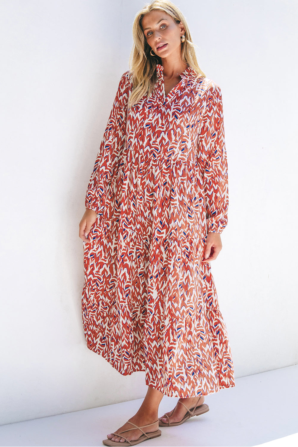 Bohemian Midi Dress Back View