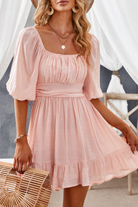 Bohemian Midi Dress Crochet Accent