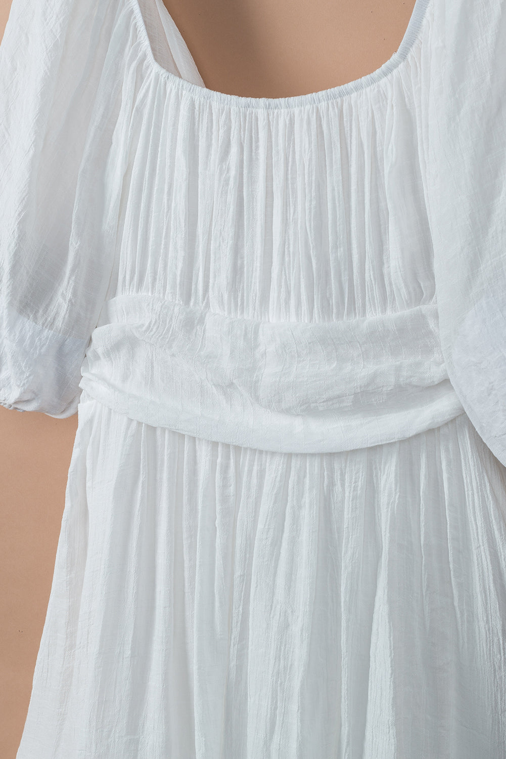 Bohemian Midi Dress Lace Trim