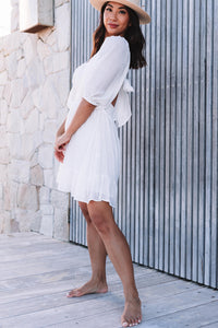 Bohemian Midi Dress Linen Detail
