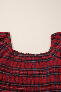 Bohemian Midi Dress Red Pattern