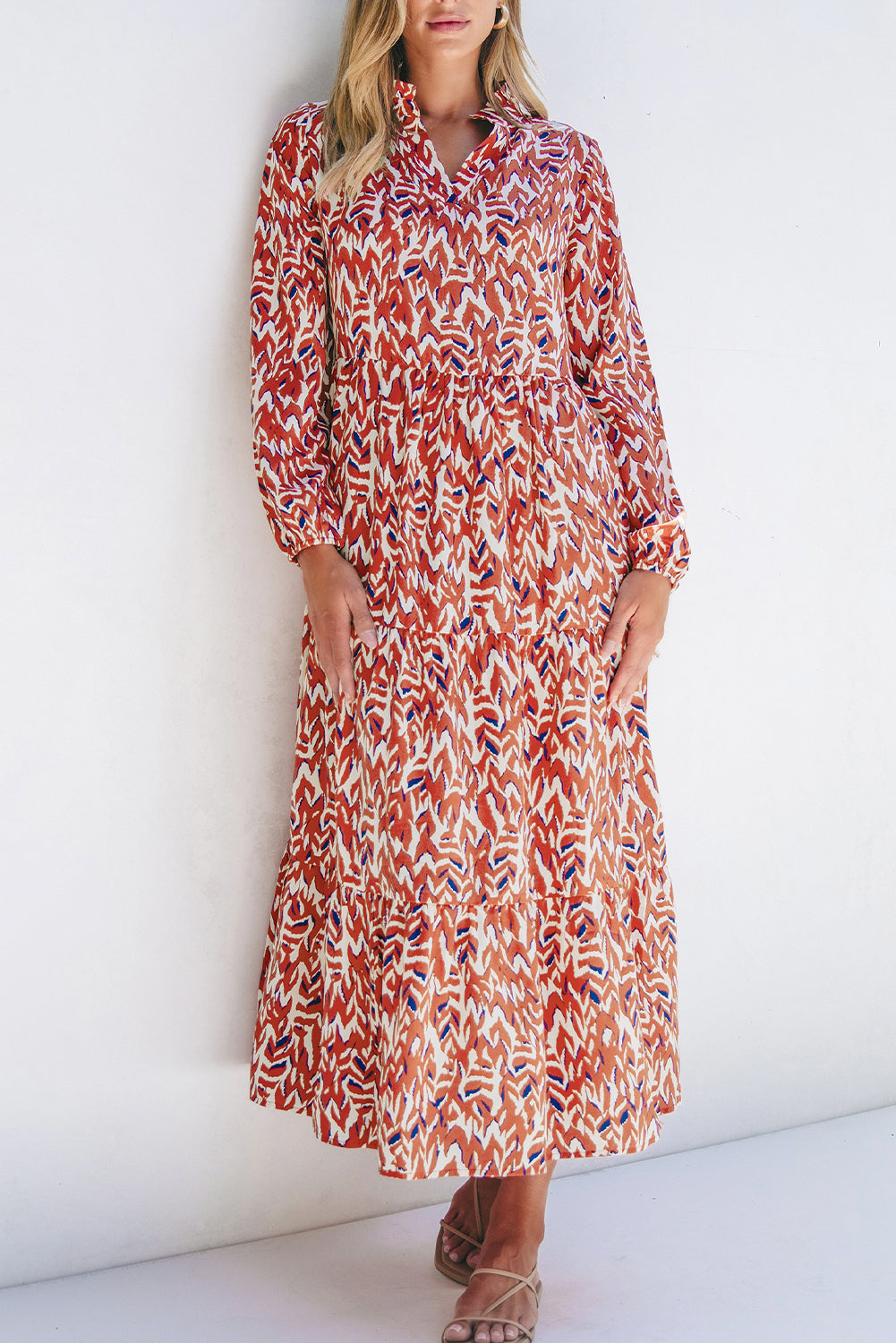 Bohemian Midi Dress Relaxed Fit