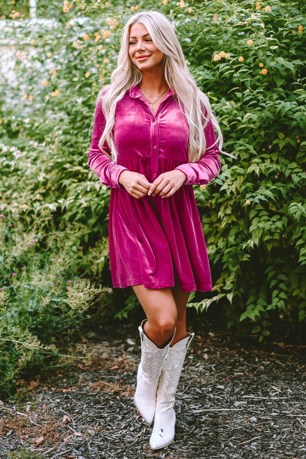 Bohemian mini dress back view