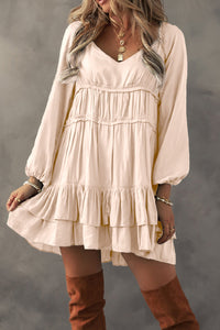 Bohemian mini dress floral detail