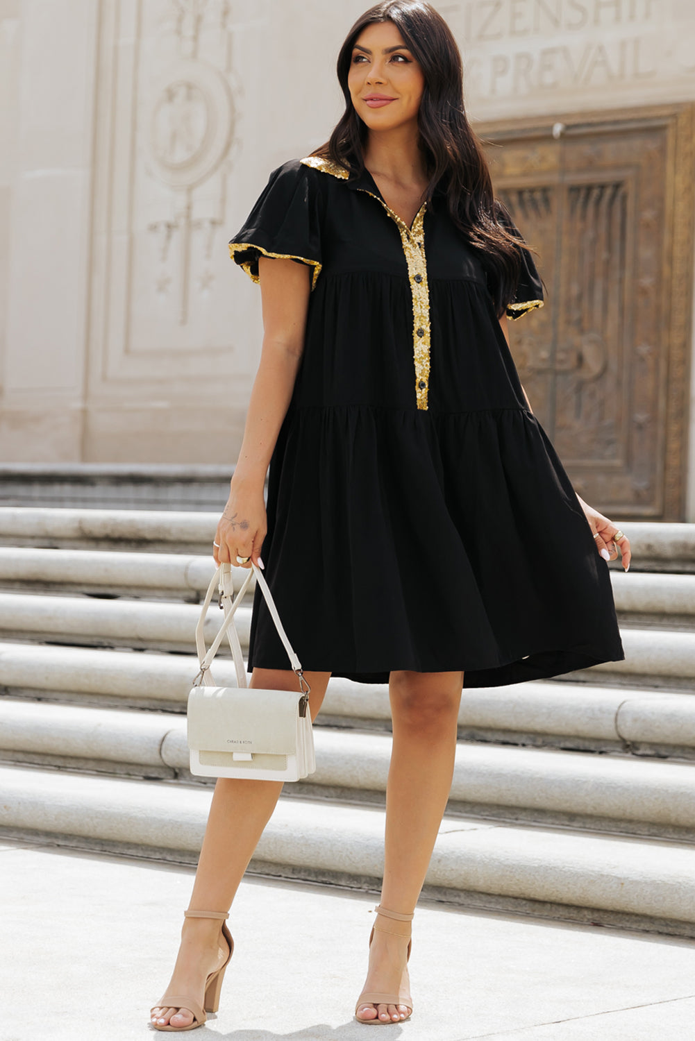 Bohemian Mini Dress Side Angle