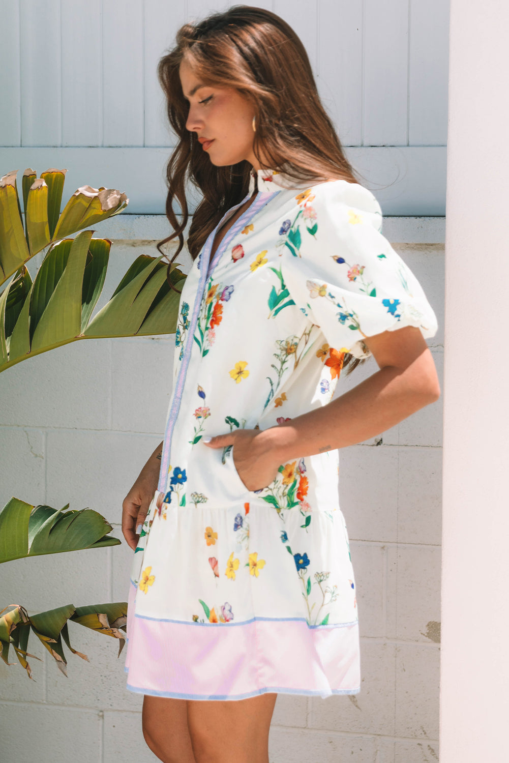 Bohemian Mini Dress Side Detail