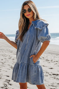 Bohemian mini dress side view