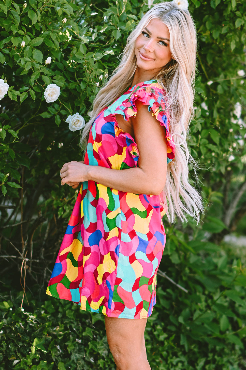 Bohemian mini dress summer outfit