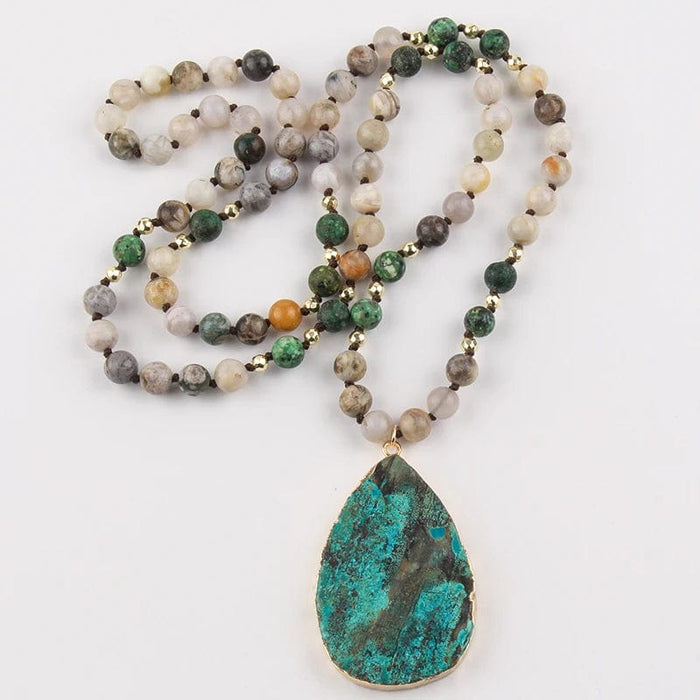 Bohemian natural gemstone pendant jewelry