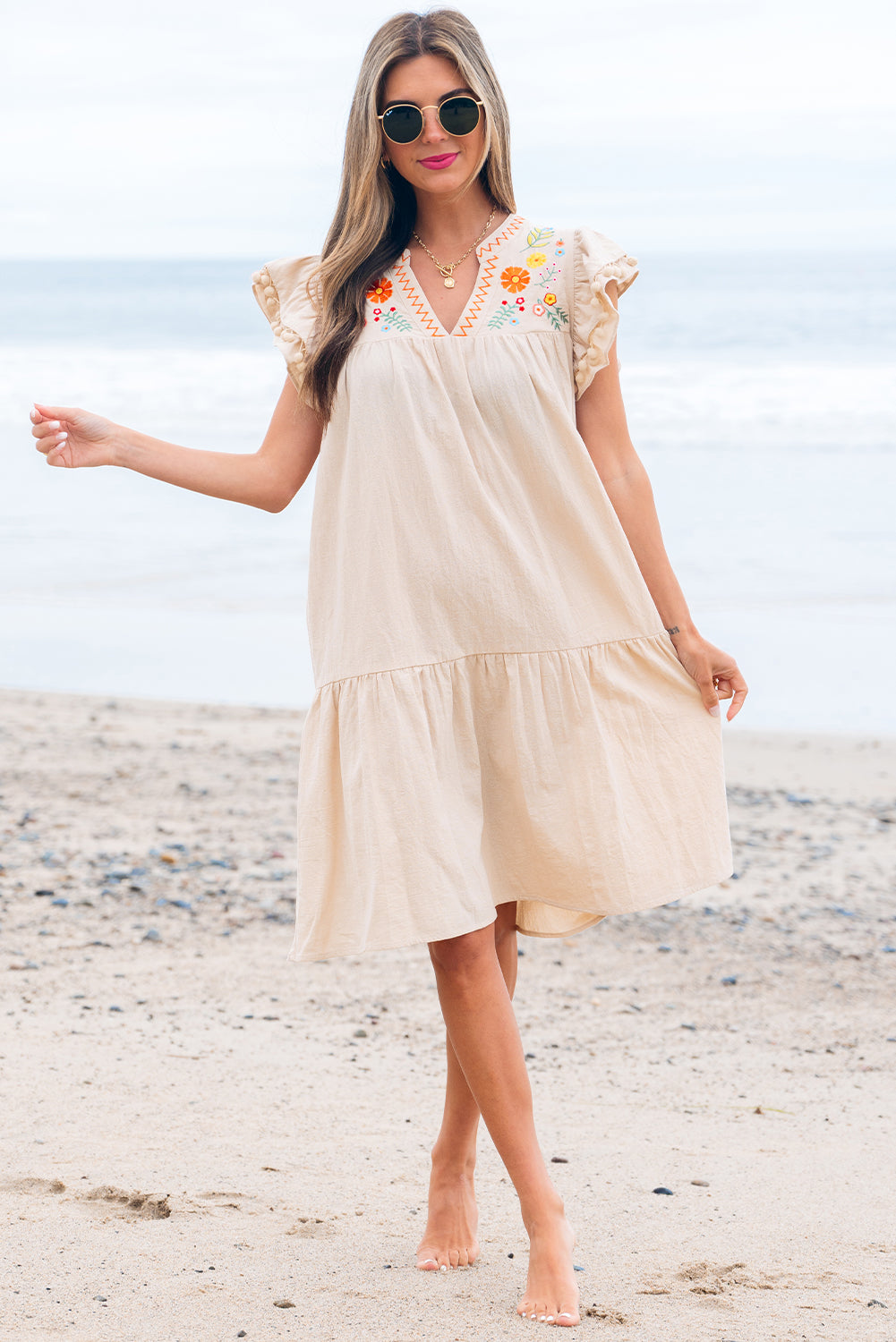 Bohemian Off-Shoulder Beach Dress