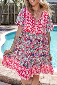 Bohemian Off Shoulder Beach Dress