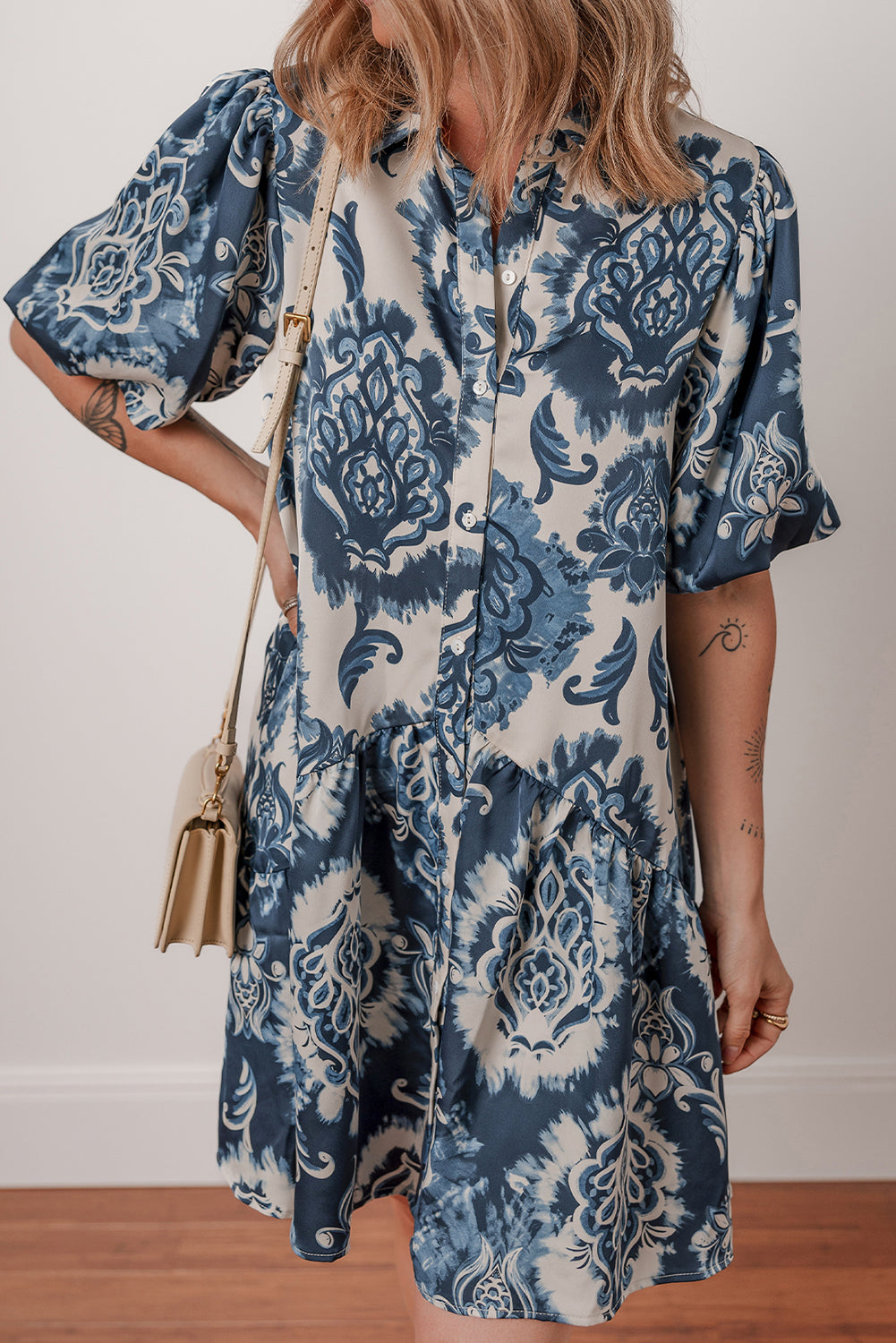 Bohemian Off-Shoulder Ruffle Dress