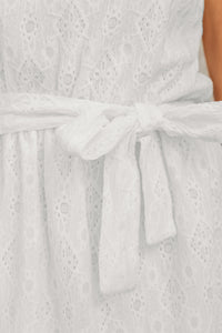 Bohemian Off-Shoulder White Dress