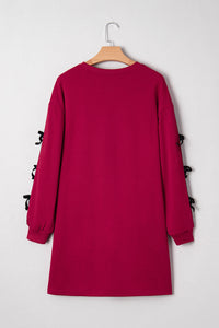 Bohemian Oversized Sweatshirt Dress Close-Up