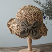 Bohemian packable straw bucket hat