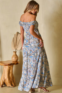 Bohemian paisley dress front view