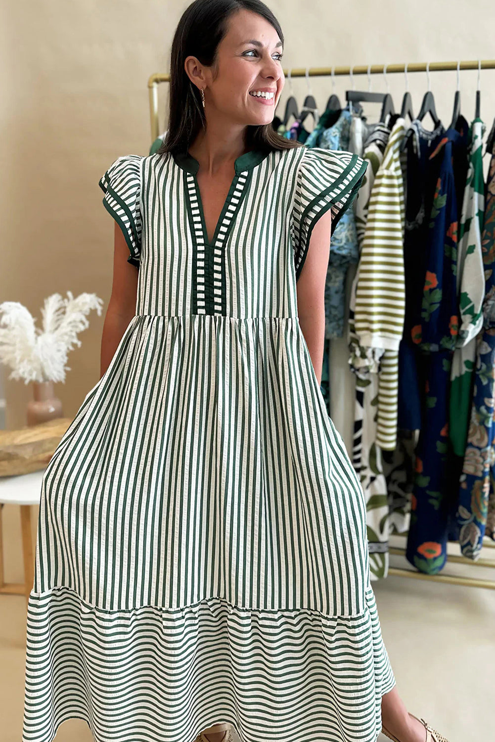 Bohemian Paisley Midi Beach Dress